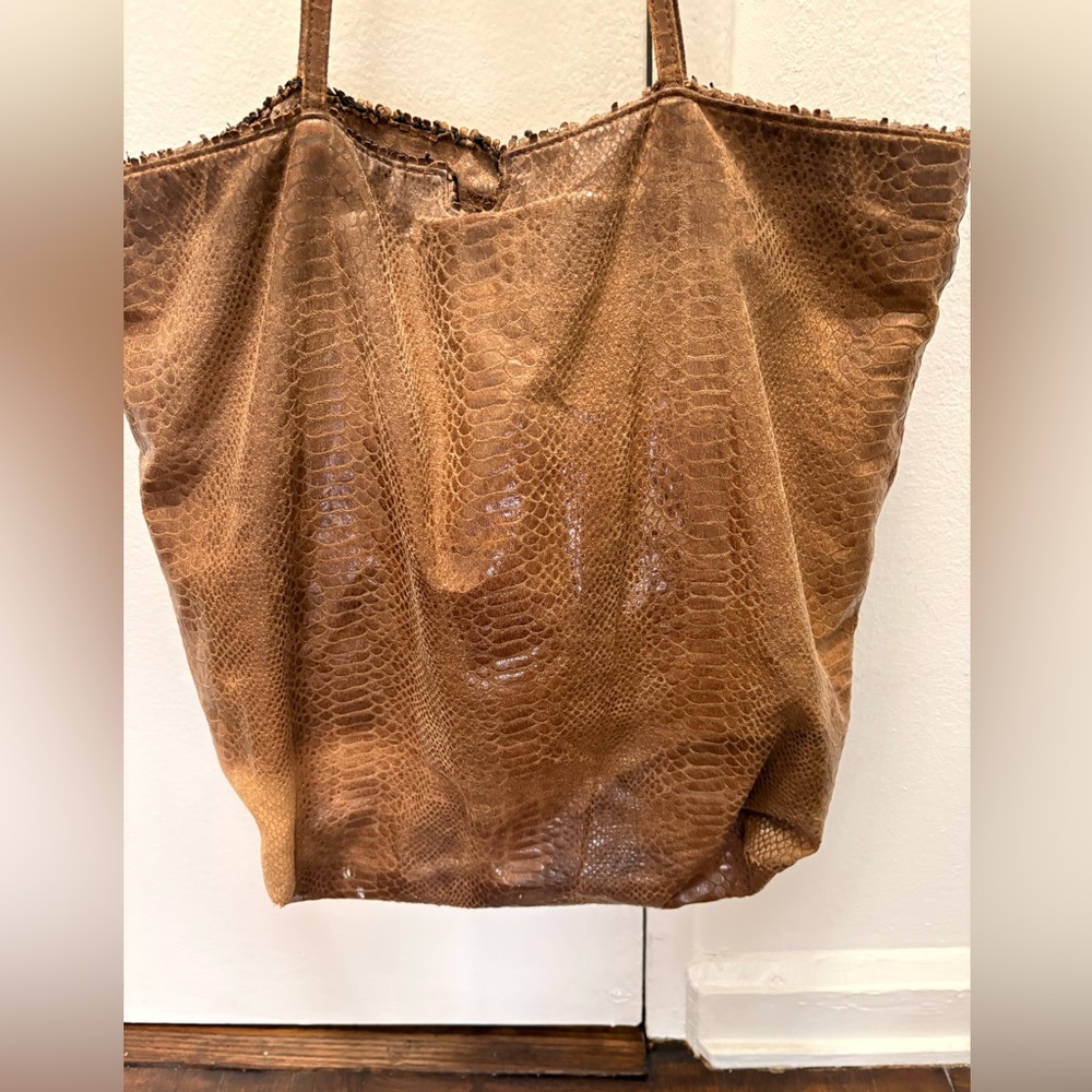 Brown Textured Women's Tote Bag